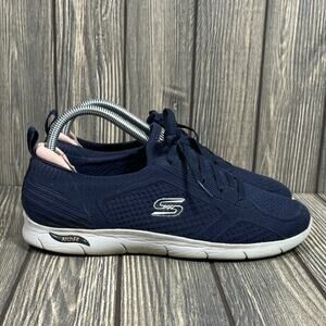 Skechers‎ Arch Fit Refine Her Best Sneakers Women 9 Blue Pull On 104249 Walking